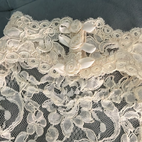 Lace high neck halter neck bridal corset bustier top - Picture 6 of 9